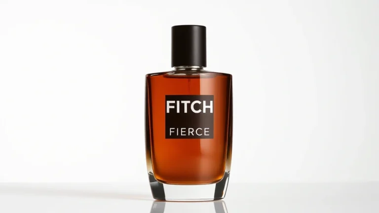fitch fierce cologne - Product shot of Fitch Fierce cologne bottle with minimalist white background, sh