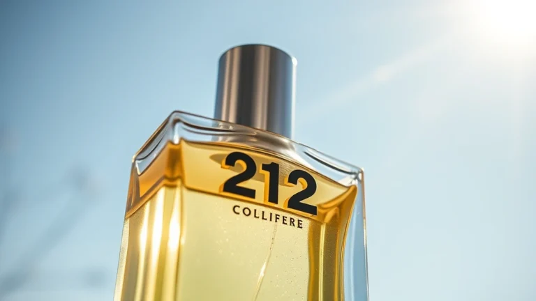 212 cologne for men - Close-up of 212 cologne bottle with morning sunlight streaming across it, emphas