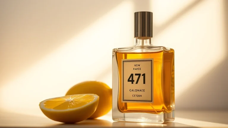 4711 german cologne - Vintage 4711 cologne bottle shot with morning sunlight streaming through, lemon