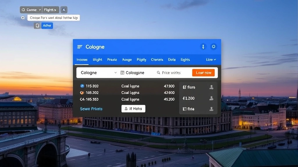 airfares to cologne -
Browser window showing incognito mode active with Google Flights open displayin
