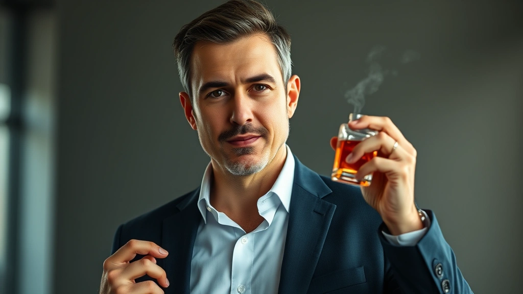 albert einstein quantum cologne -
Man wearing cologne in business casual attire, confident expression, subtle col