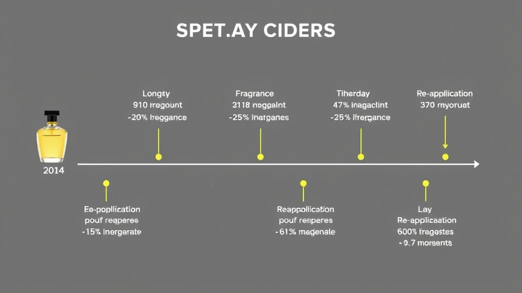 almond fragrance perfume - 
Timeline graphic showing fragrance longevity throughout the day with reapplicat