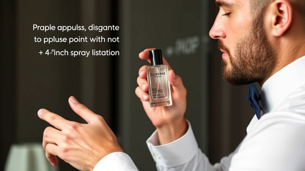 arabic cologne for men - 
Man applying cologne to pulse points on neck and wrist, showing proper applicat