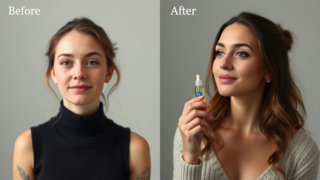 aura fragrances -
Before and after mood comparison showing person looking energized and confident
