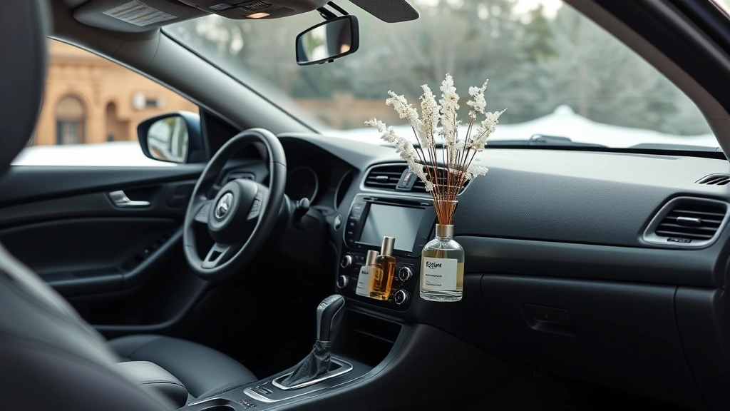auto fragrance - 
Interior car scene showing proper placement of auto fragrance products with fre