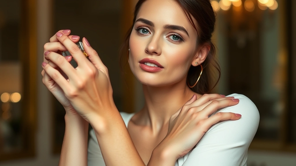 bella hadid fragrances - 
Woman applying Bella Hadid fragrance to pulse points on neck and wrists with co