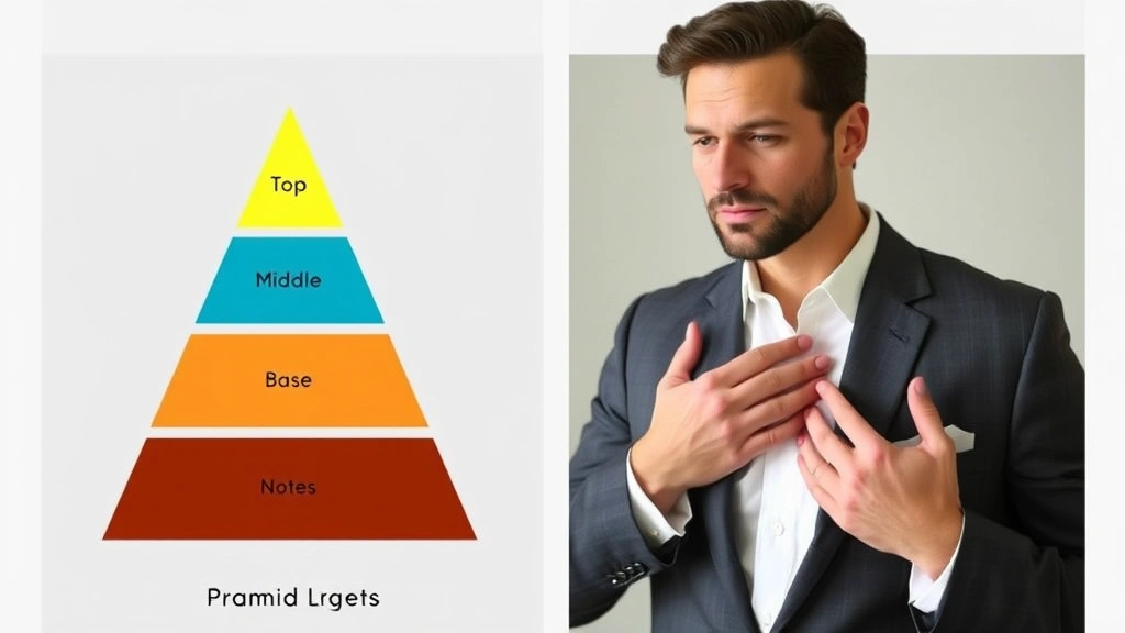 best rated men's cologne - 
Split-screen comparison: left side showing fragrance pyramid layers (top, middl