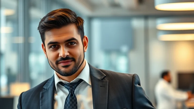 bharara king cologne - Professional man in business casual attire wearing Bharara King Cologne in an of