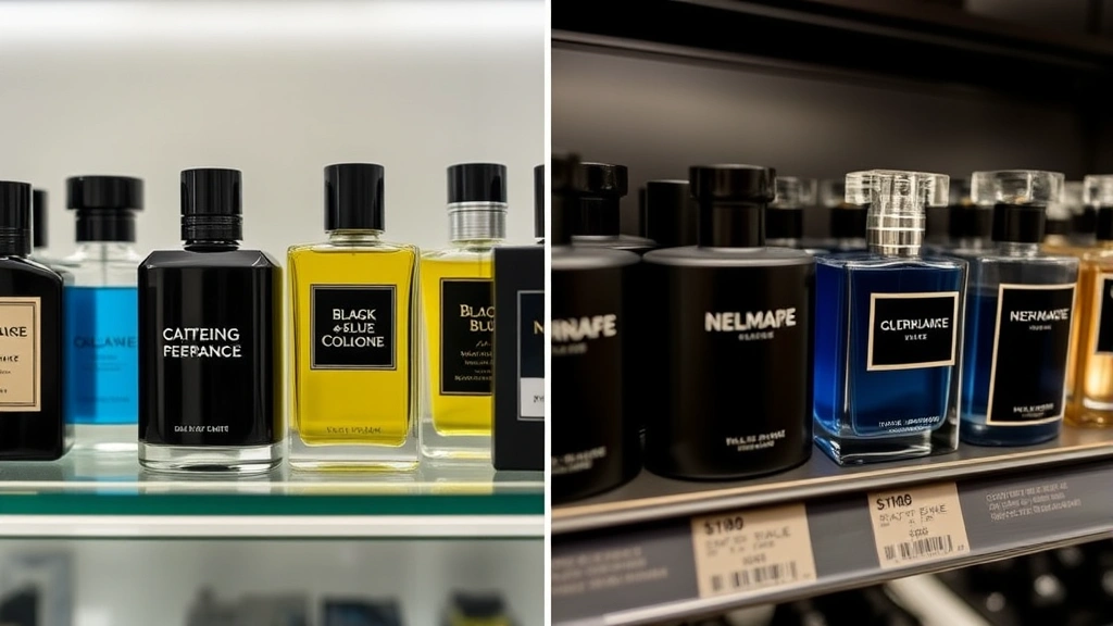 black and blue cologne - 
Side-by-side comparison of black and blue cologne with other men’s fragra