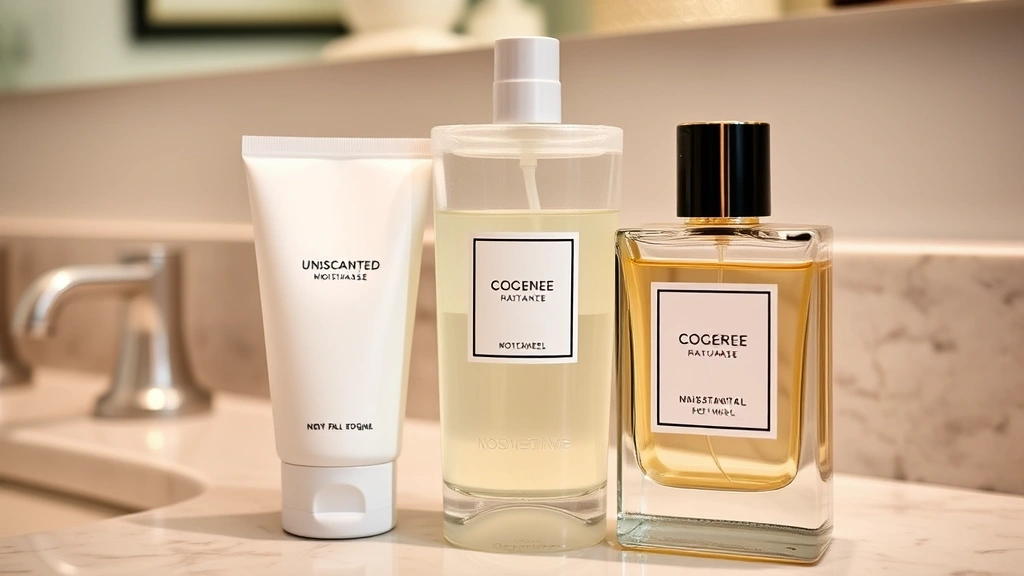 black suede cologne -
Layered fragrance products including unscented moisturizer, body wash, and colo