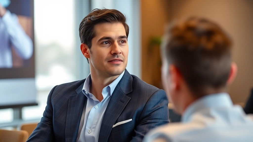 blue sapphire cologne - 
Man wearing blue sapphire cologne in professional business setting, appearing c