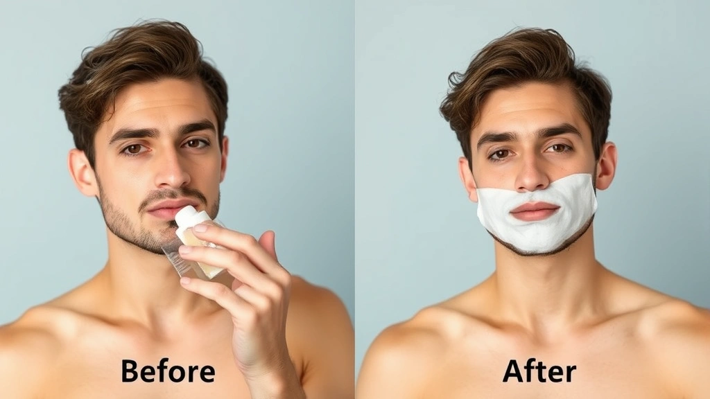 body cologne - 
Before and after comparison showing unscented moisturizer application before bo