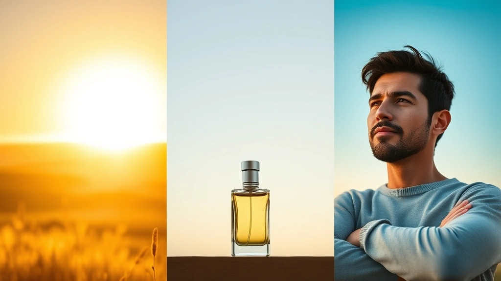 boujir mihectic fragrance - 
Split-screen mood board showing three emotional states: bright energetic mornin