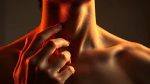 calvin klein cologne obsession - Close-up of hands applying Calvin Klein obsession to pulse points on neck, warm