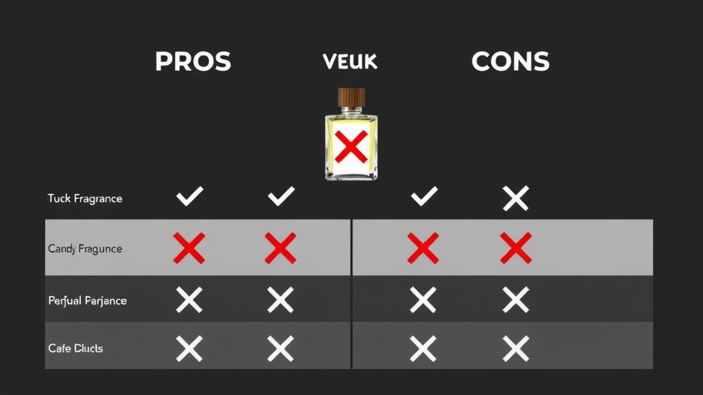 candy fragrance perfume - 
Pros and cons comparison chart for candy fragrance perfume with checkmarks and 