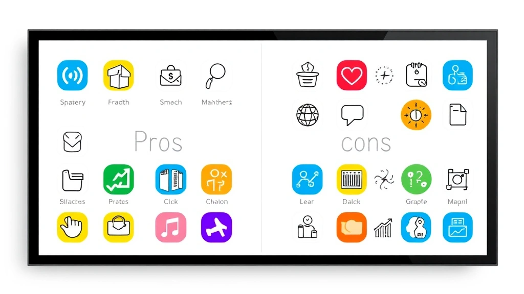carby musk cologne - 
Split-screen comparison showing pros and cons icons arranged symmetrically on c