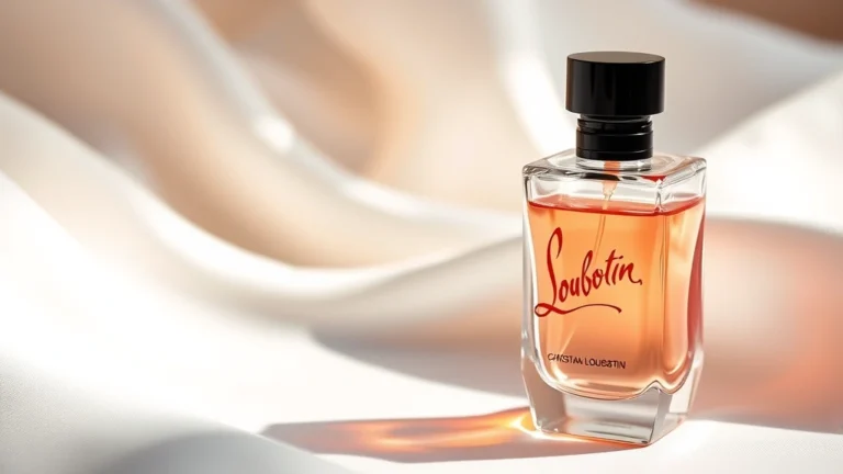 christian louboutin fragrance - Christian Louboutin fragrance bottle with signature red sole design on white lux