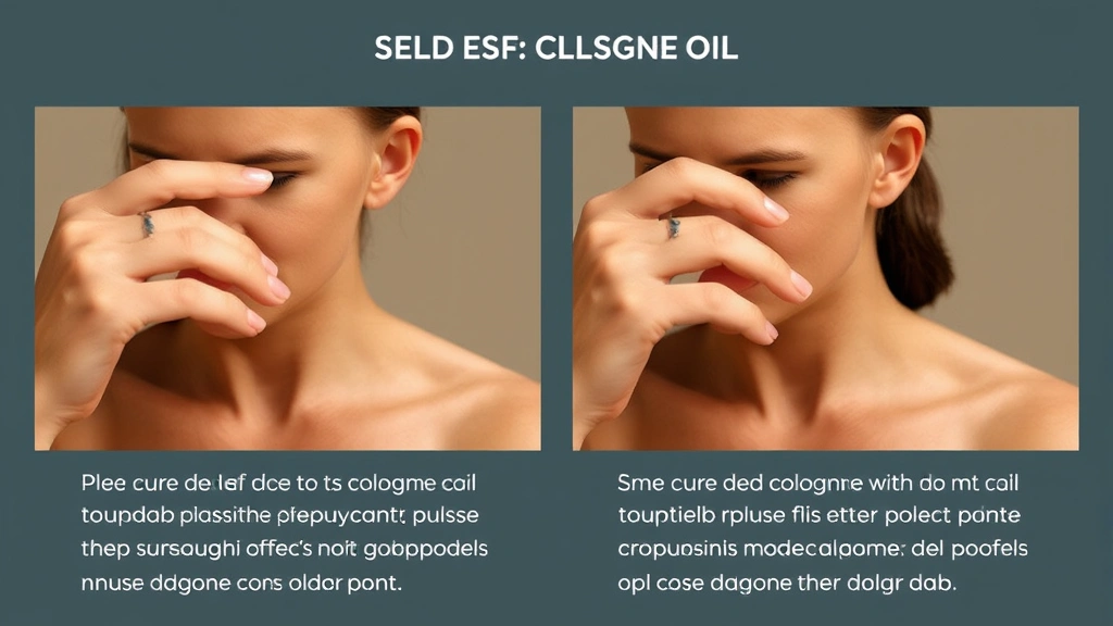 cologne oil - 
Step-by-step guide showing proper cologne oil application to pulse points with 
