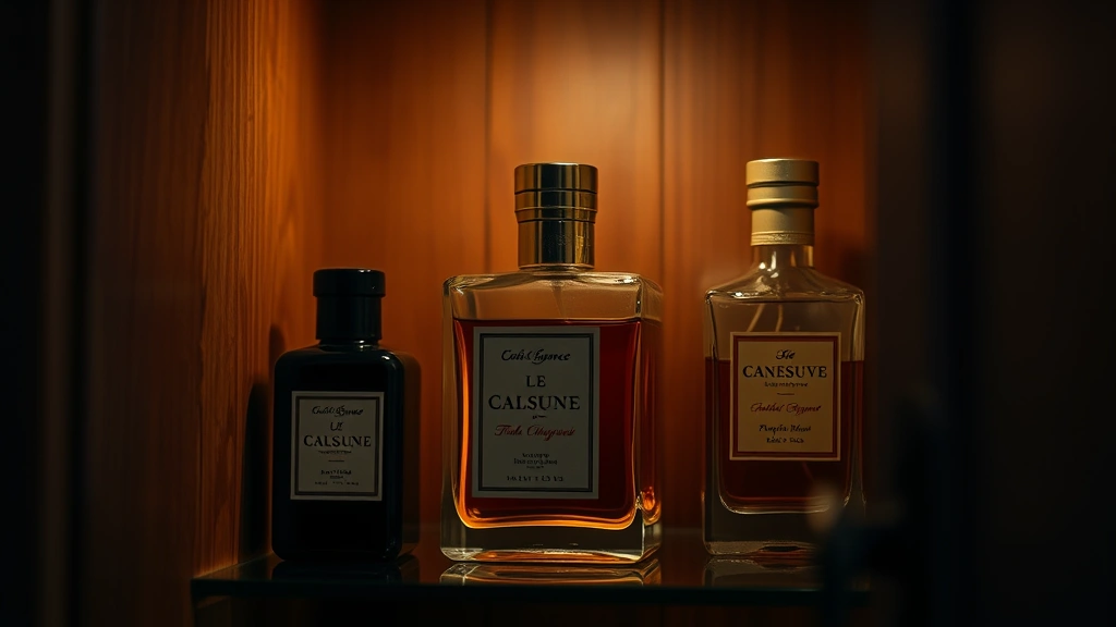 cologne refill - 
Close-up of cologne being stored properly in a cool dark closet with proper lig