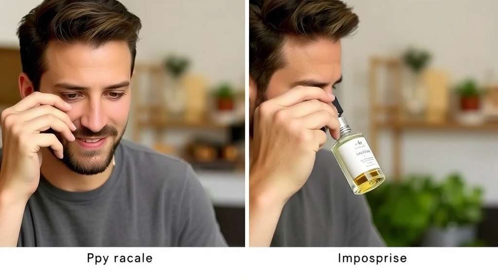 cologne strengths - 
Split-screen comparison showing proper vs. improper cologne application techniq