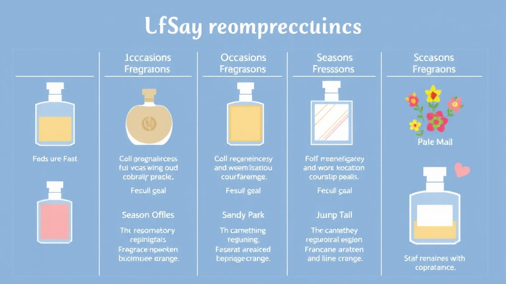 difference in fragrance types -
Infographic showing fragrance type recommendations for different occasions and