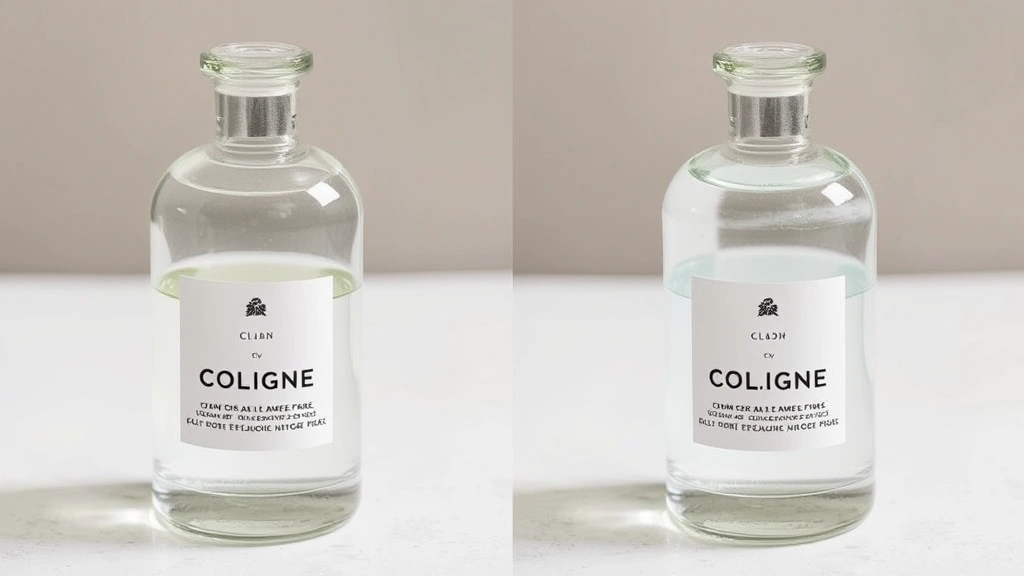 does cologne expire - 
Side-by-side comparison of fresh clear cologne versus expired cloudy cologne in