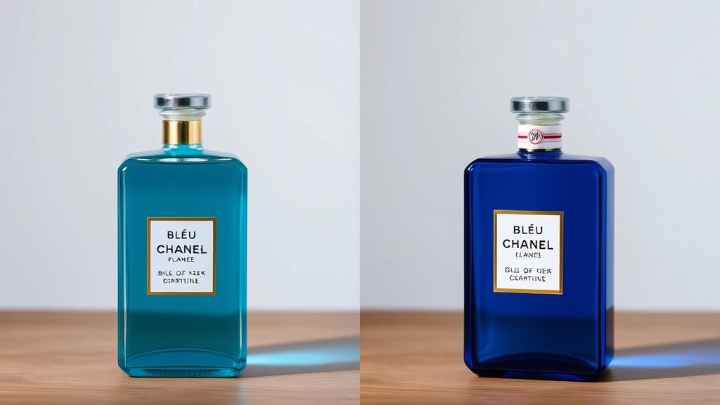 dolce and gabbana light blue fragrance -
Split-screen comparison: Light Blue bottle on left side next to Bleu de Chanel