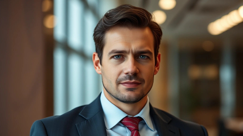 dunhill cologne - 
Professional headshot of man wearing Dunhill cologne in office setting, showing