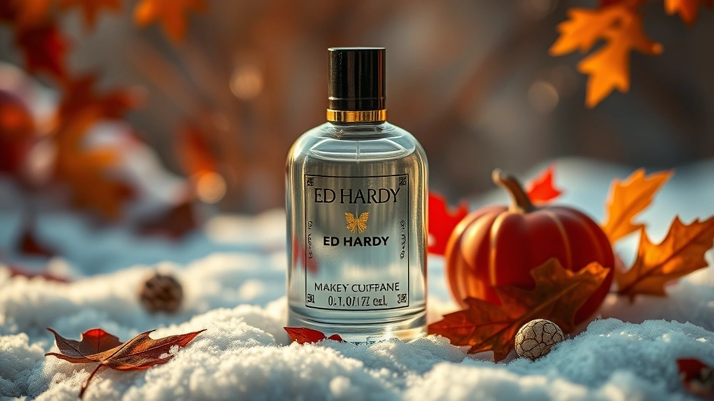 ed hardy cologne - 
Seasonal guide visualization with Ed Hardy cologne in fall/winter setting with 