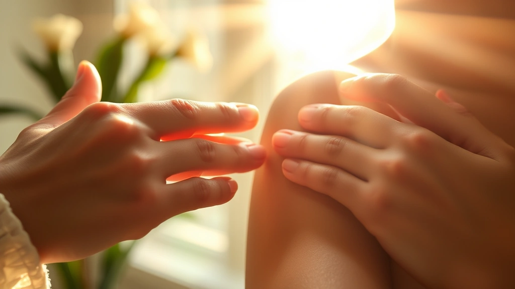 elemis fragrances - 
Close-up of fragrance application to pulse points with morning sunlight streami