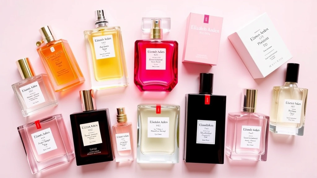 elizabeth arden fragrance - 
Flatlay of Elizabeth Arden fragrance collection showing multiple scent varietie