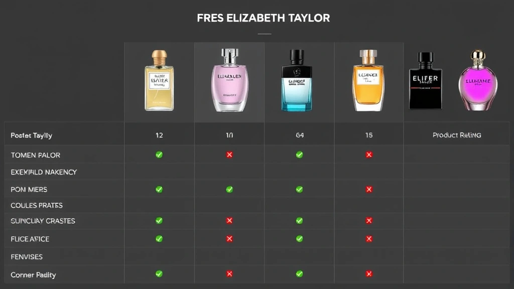 elizabeth taylor fragrances - 
Detailed product comparison chart of Elizabeth Taylor fragrances with notes and