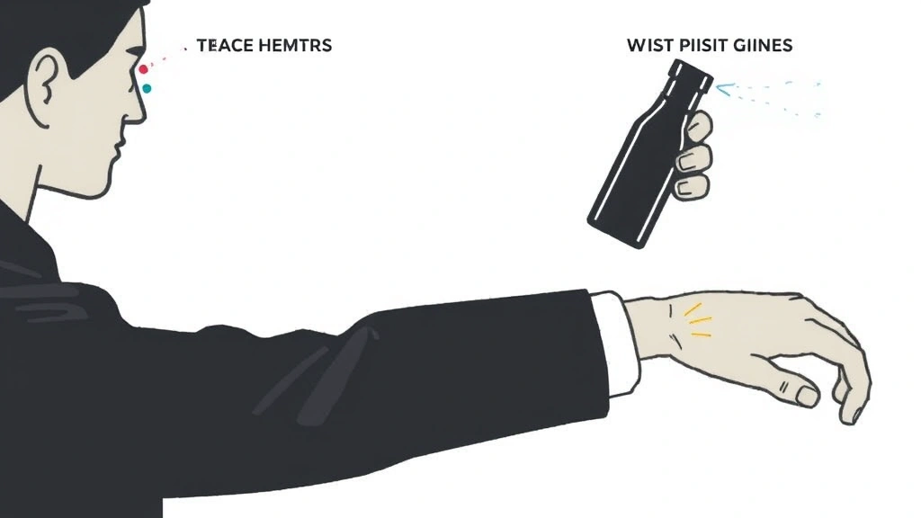 explorer cologne - 
Application guide showing pulse points and wrist positioning for proper explore