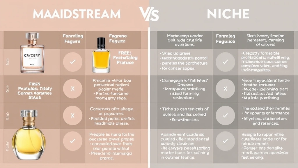 female fragrance brands - 
Side-by-side comparison chart of mainstream vs niche female fragrance brands hi