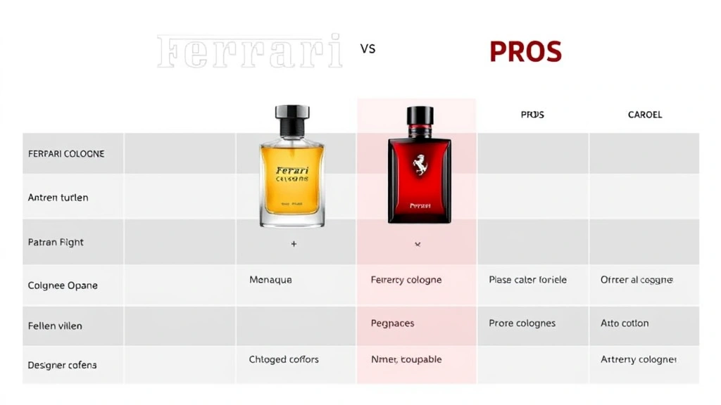 ferrari cologne - 
Pros and cons comparison chart for Ferrari Cologne versus other designer cologn