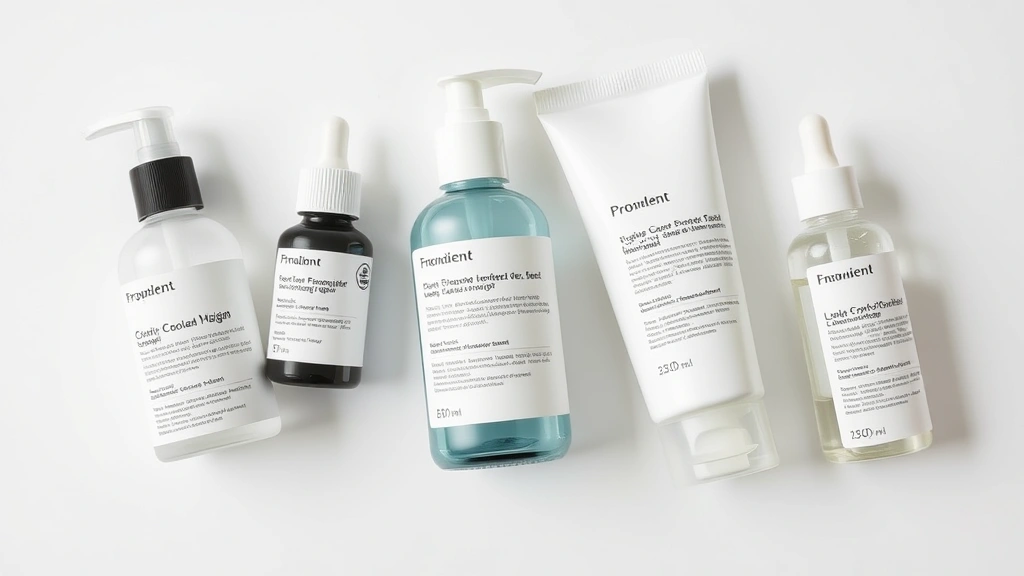 fragrance free moisturizer for sensitive skin -
Flat lay of fragrance free moisturizer bottles with ingredient labels visible,