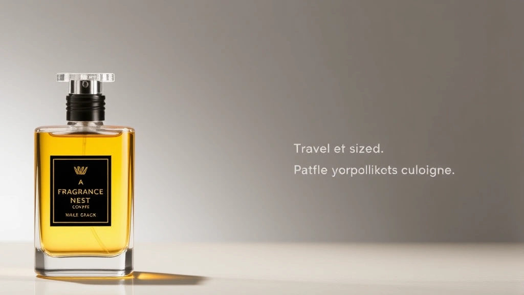 fragrance nest - 
Travel-sized cologne bottle next to full-size bottle showing the fragrance nest