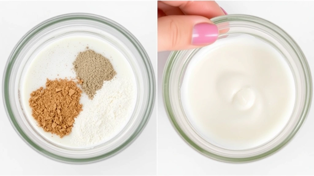 fragrance powder - 
Fragrance powder mixed into unscented lotion in a glass jar, displaying the cus