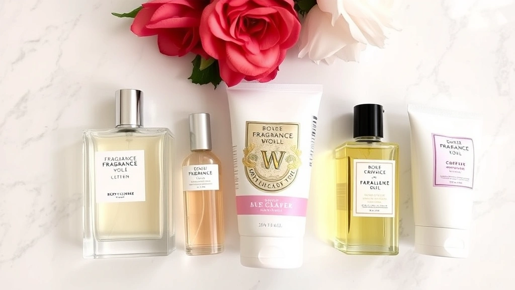 fragrance world perfumes - 
Flat lay comparison showing Fragrance World perfume alongside body lotion and o
