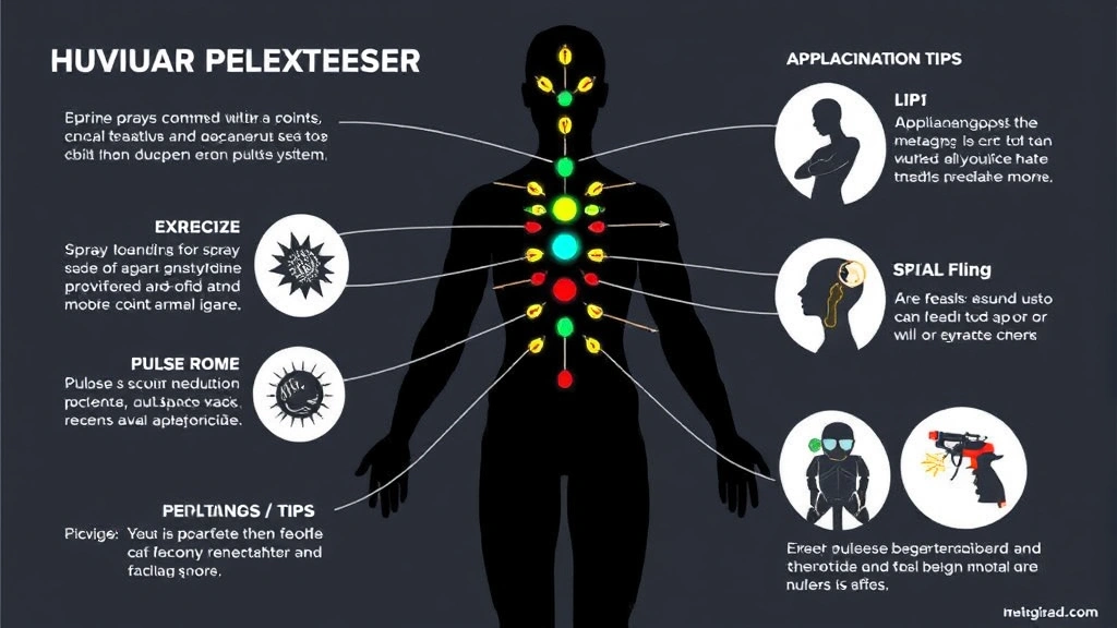 fresh and clean fragrances - 
Infographic showing pulse points on human silhouette with spray technique demon