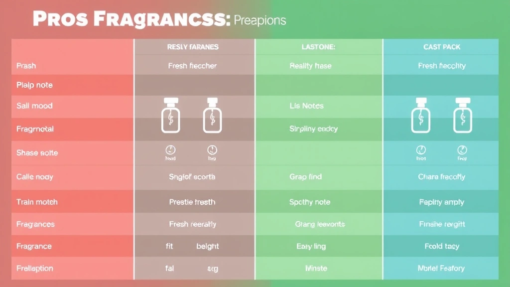 fresh fragrances - 
Side-by-side comparison chart showing pros and cons of fresh fragrances with mo