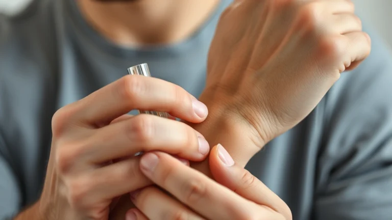how to make fragrance last longer - Close-up of person applying fragrance to wrist pulse point with proper technique