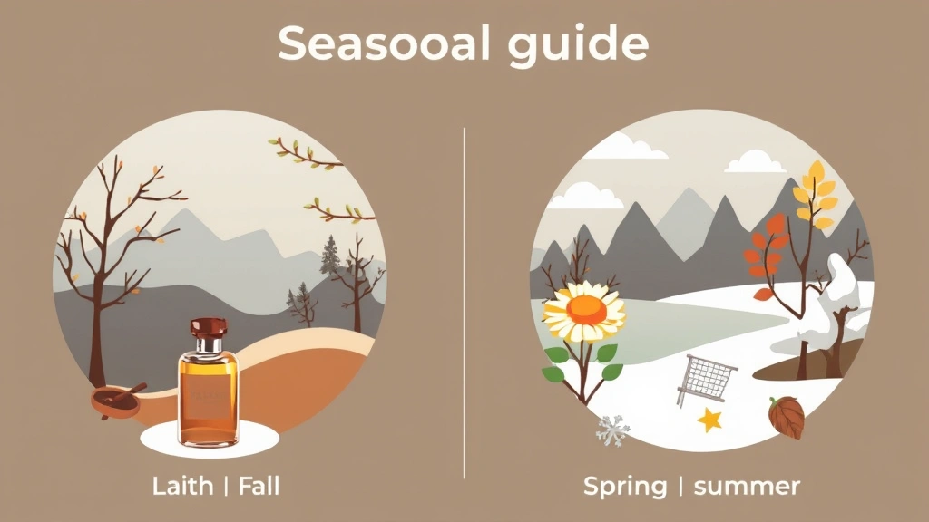 leather small batch cologne - 
Seasonal guide illustration showing leather cologne prominently featured in fal