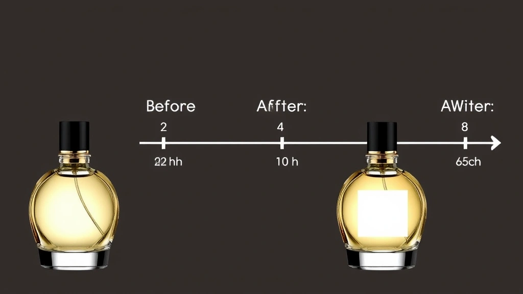 men's eau de parfum fragrances - 
Before and after timeline showing fragrance longevity at 2 hours, 4 hours, and 