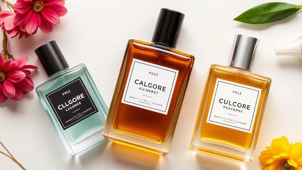 mens colognes -
Flat lay of three different cologne bottles with varying colors representing se