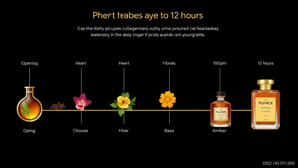 middle eastern fragrances - 
Timeline illustration showing fragrance evolution from opening (bright spices),