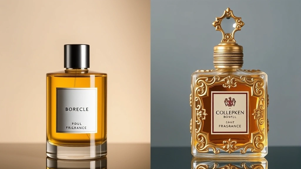 molecule fragrance - 
Side-by-side comparison of molecule fragrance bottle with traditional complex f