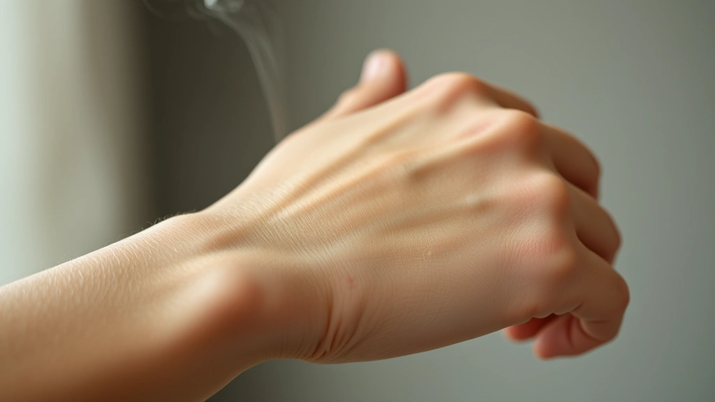 moroccan oil fragrance -
Close-up of person applying fragrance to wrist pulse point, with subtle steam o
