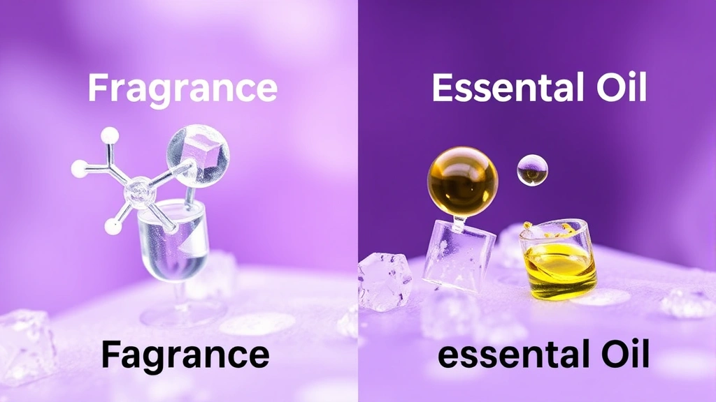 natural cologne for men - 
Comparison visual showing synthetic fragrance molecules versus natural essentia