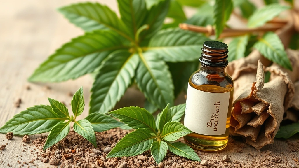 patchouli cologne - 
Patchouli plant leaves and roots with fragrance bottle composition showing eart